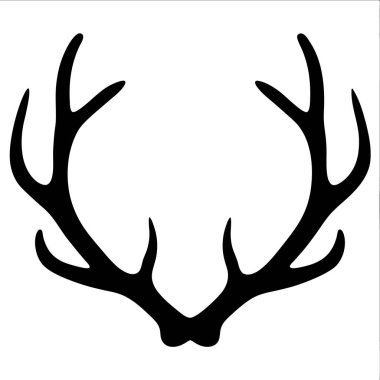 geyik boynuzu ikonu vektör illüstrasyonu