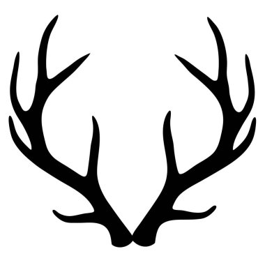 geyik boynuzu ikonu vektör illüstrasyonu