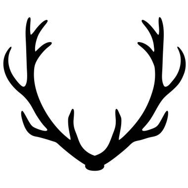 geyik boynuzu ikonu vektör illüstrasyonu