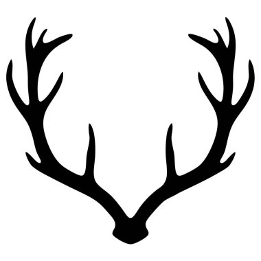 geyik boynuzu ikonu vektör illüstrasyonu