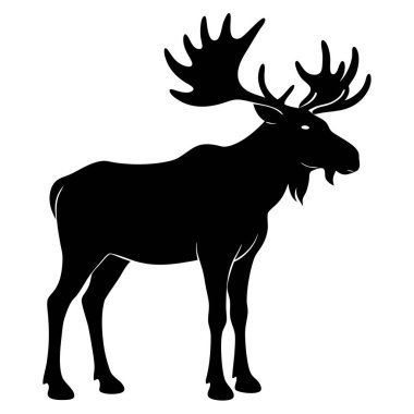 Beyaz arka planda bir geyik hayvanının vektör çizimi