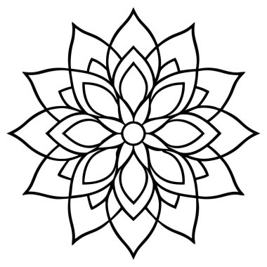Çiçek mandala deseni, mandala desen vektörü