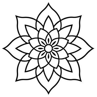 Çiçek mandala deseni, mandala desen vektörü