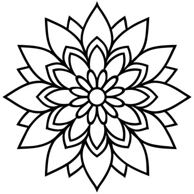 Çiçek mandala sanatı, Mandala vektör illüstrasyonu