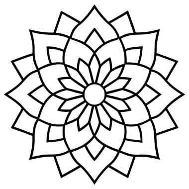 Çiçek mandala sanatı, Mandala vektör illüstrasyonu
