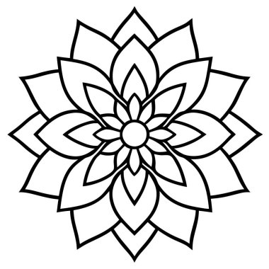 Bir mandala sanatı, Çember Mandala vektör illüstrasyonu