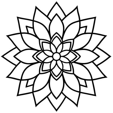 Bir mandala sanatı, Çember Mandala vektör illüstrasyonu