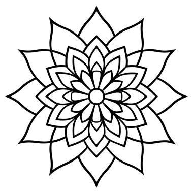 Bir mandala sanatı, Çember Mandala vektör illüstrasyonu