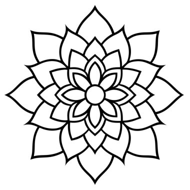 Bir mandala sanatı, Çember Mandala vektör illüstrasyonu