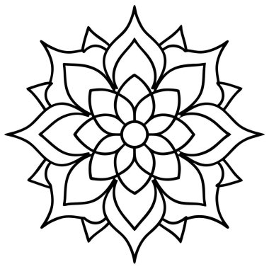 Basit mandala sanatı, Çember Mandala vektör illüstrasyonu