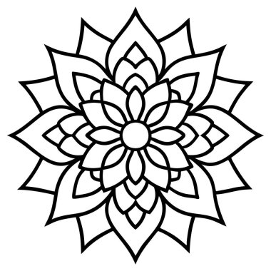 Basit mandala sanatı, Çember Mandala vektör illüstrasyonu