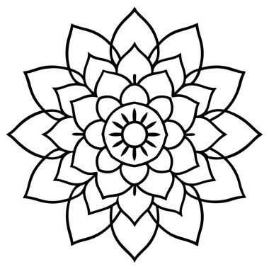 Basit mandala sanatı, Çember Mandala vektör illüstrasyonu