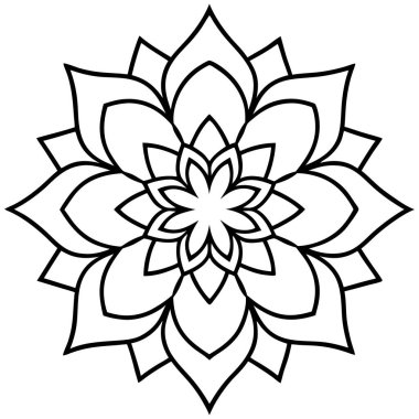 Basit mandala sanatı, Çember Mandala vektör illüstrasyonu