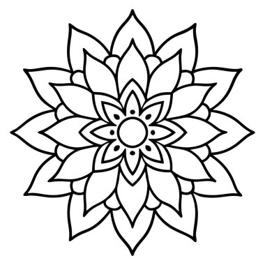 Basit mandala sanatı, Çember Mandala vektör illüstrasyonu
