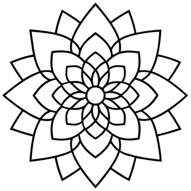 Süslemeli mandala, Çember Mandala vektörü