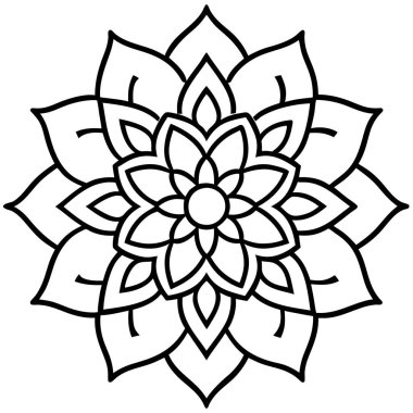 Süslemeli mandala, Çember Mandala vektörü