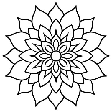 Süslemeli mandala, Çember Mandala vektörü