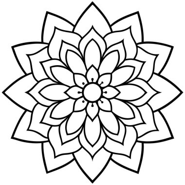 Süslemeli mandala, Çember Mandala vektörü