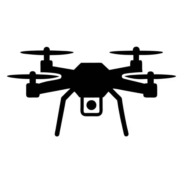 İHA kamera simgesi. Beyaz arkaplanda izole edilmiş web tasarımı için drone vektör simgesinin basit tasarımı
