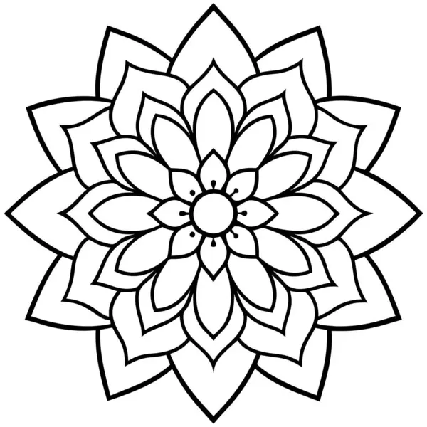 Süslemeli mandala, Çember Mandala vektörü