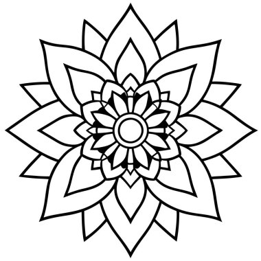 Mandala çiçek dekoratif elementi, mandala vektörü
