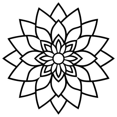 Çiçek mandala. Klasik dekoratif elementler. mandala vektör sanatı