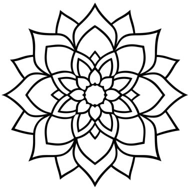 mandala. Dekoratif süs malzemeleri. el çizimi mandala arkaplanı