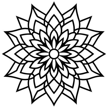 Çiçek süslemesinin vektör çizimi