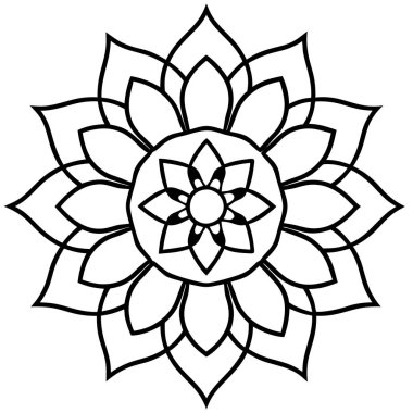 mandala. Dekoratif süs. Yaratıcı mandala vektörü