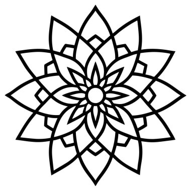 güzel çiçek simge vektör illüstrasyon izole