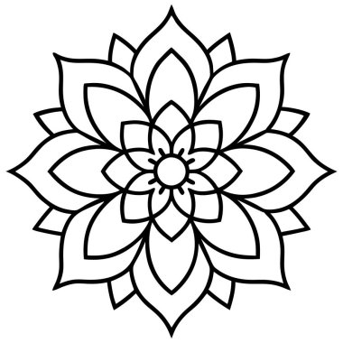 mandala çiçek süsleme ikonu vektör illüstrasyon tasarımı