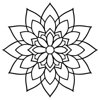 Çiçek mandala. Dekoratif süs. Vektör. Mandala vektör illüstrasyonu