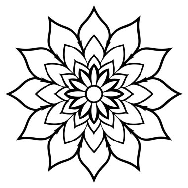 Mandala Süs Şablonu. Klasik dekoratif öğeler