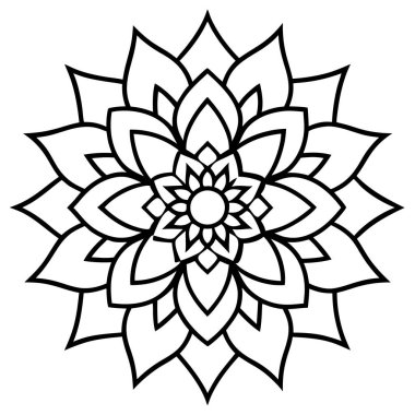 Mandala Vektörü, Mandala ana hatları süsü