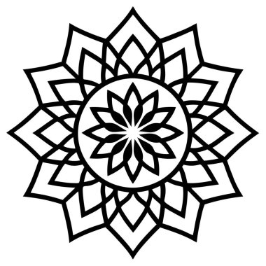 Mandala Vektörü, Mandala ana hatları süsü