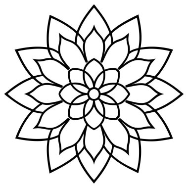 Vektör mandala. Mehndi ve Mehndi stili, keskin köşeli oryantal. dairesel dantel.