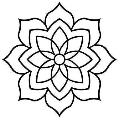 Tasarım için güzel çiçek süslemesinin vektör çizimi