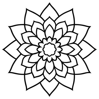 Mandala ikon vektörü. Mandala ikon vektörü. mandala ana hatları