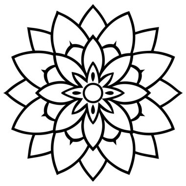 mandala çiçek süsü simgesi