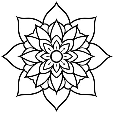 mandala çiçek dekoratif simgesi