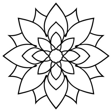 mandala. Dekoratif süs. mandala ana hatları