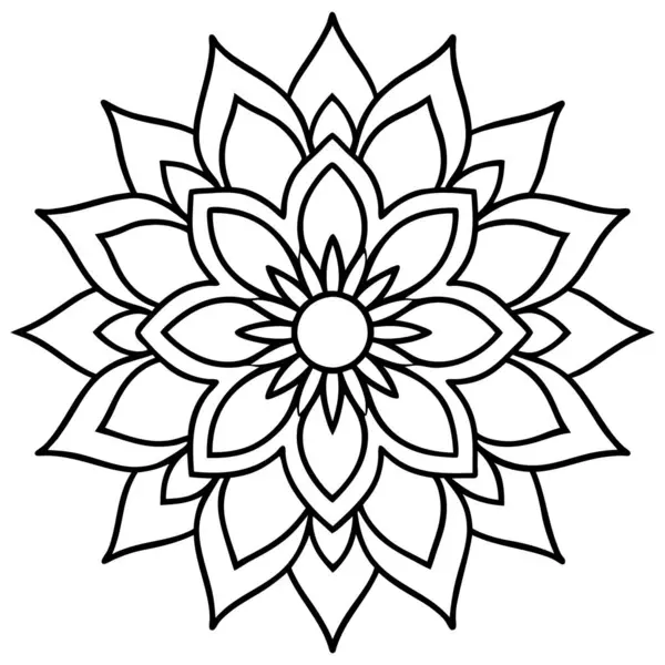 Mandala Vektörü, Mandala ana hatları süsü