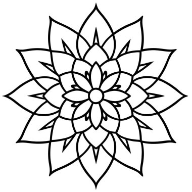 Mandala vektör sanatı. yuvarlak süs deseni