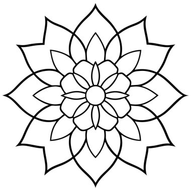 mandala deseni beyaz ve siyah