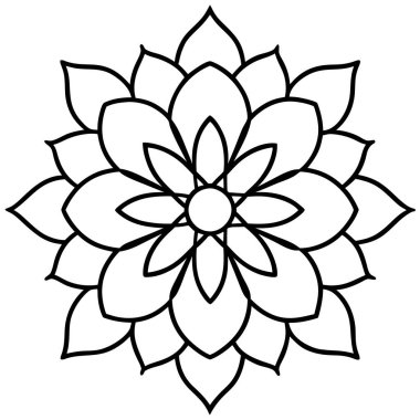 çiçek mandala özet tasarım simgesi, özet biçimi