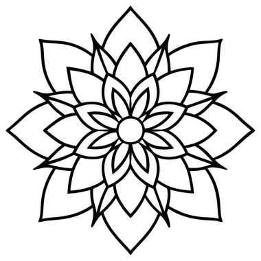 çiçek mandala ana hatları, özet biçimi