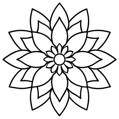 mandala çiçek süsleme simgesi