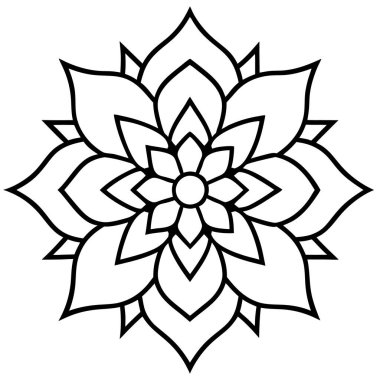 vector flower mandala for coloring book