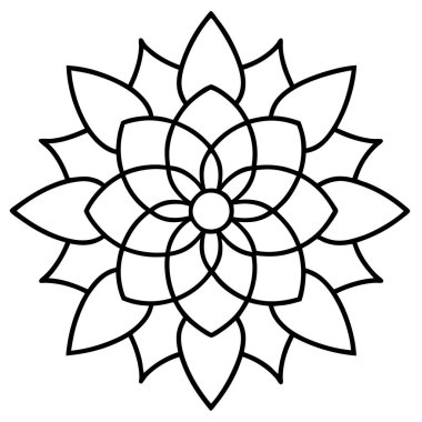 mandala ana hat vektörünün dekoratif tasarımı