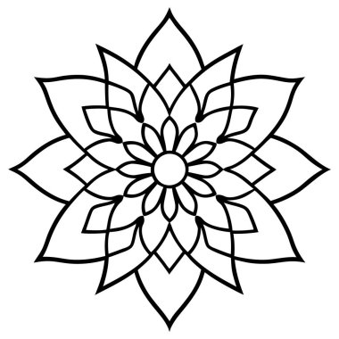 mandala çiçek süsleme ikonu vektör illüstrasyon tasarımı